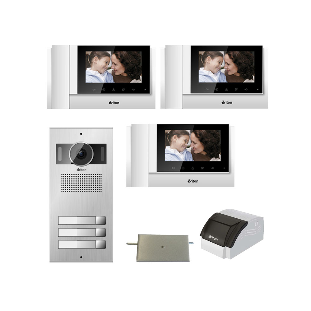 سه واحدی کامل برایتون با مانیتور 7 اینچ حافظه دار(Briton)