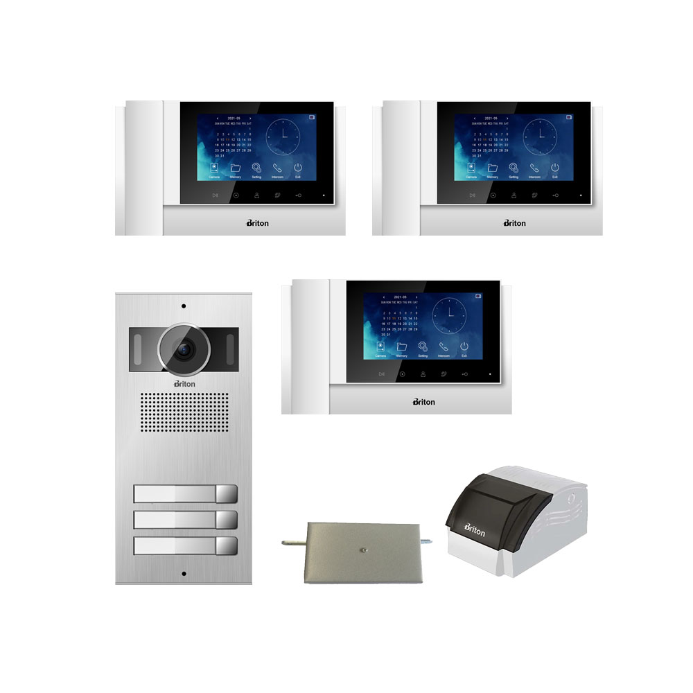 سه واحدی کامل برایتون با مانیتور 7 اینچ بدون حافظه(Briton)